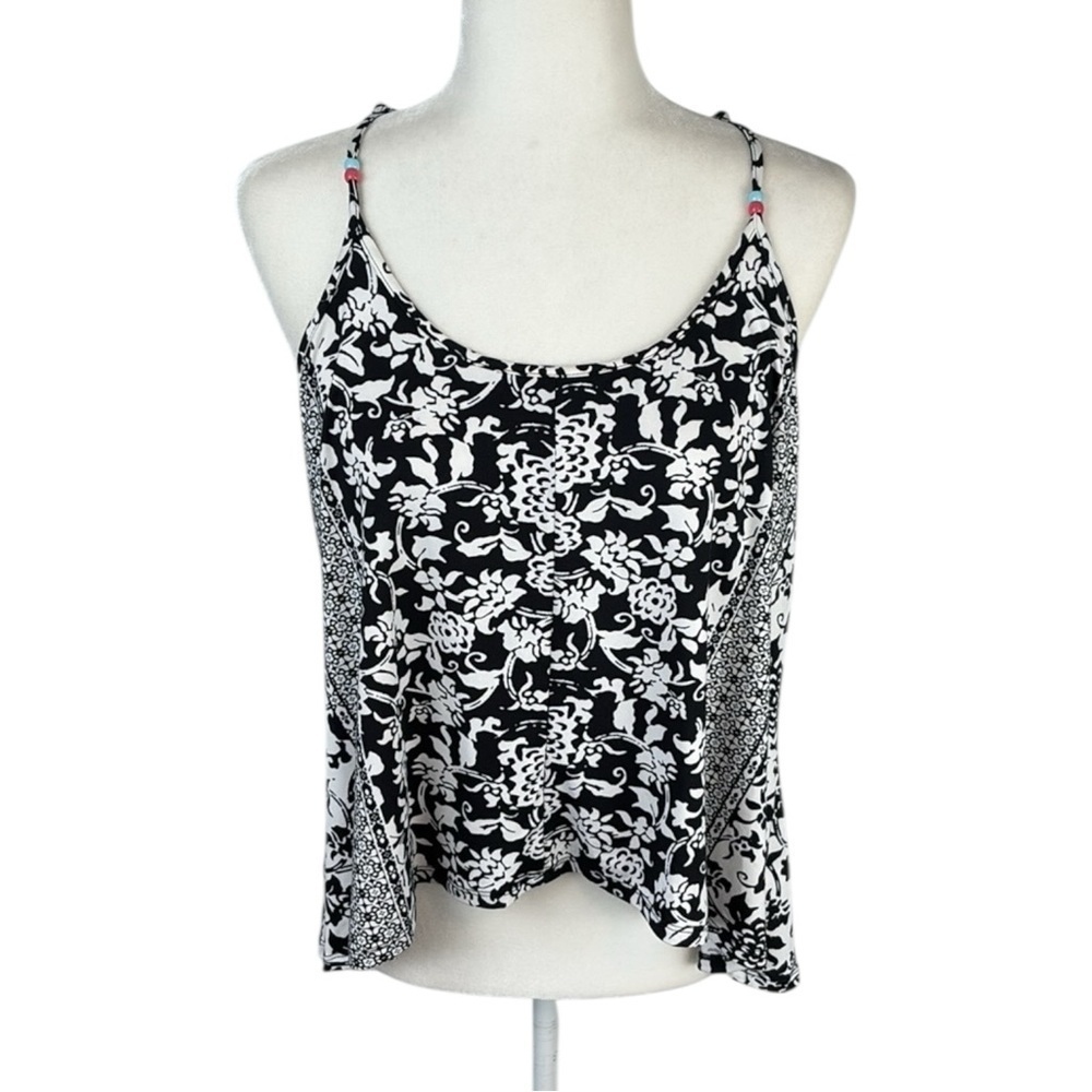 Apt. 9 Intimates Black & White Floral Tank Size L